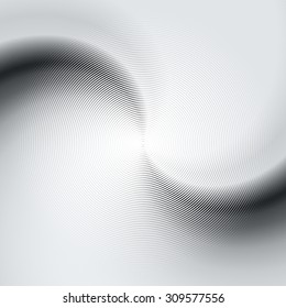 Abstract wavy lines background with shiny grey tones