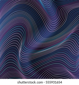 Abstract wavy lines background. Striped textile imitation.