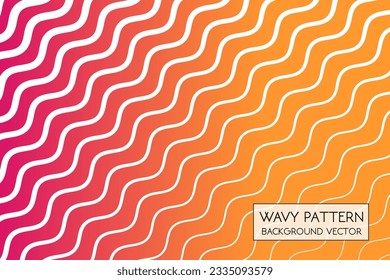 Abstract wavy lines background. Wavy stripes pattern. Vector illustration