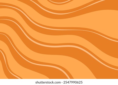 Plano de fundo de linhas onduladas abstratas. Molho de caramelo doce ou fundo conceito de doce. Ilustração vetorial. 