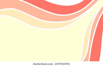 abstract wavy lines background template with colorful tone. Modern flat abstract design with flowing, colorful lines. Simple and minimalist template for presentations, banners, social media post
