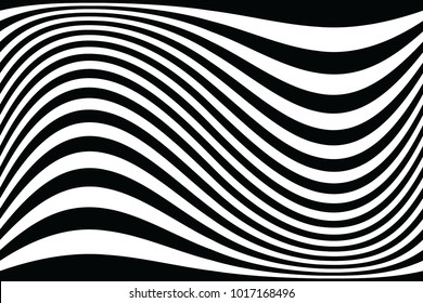 Abstract wavy lines background. Vector art.