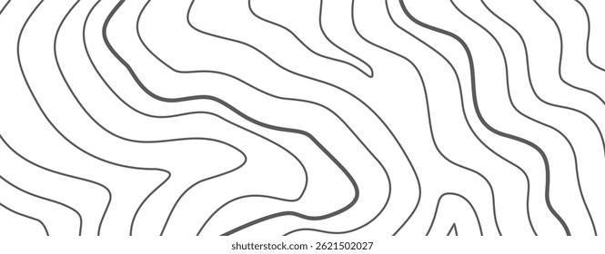 Plano de fundo de linhas onduladas abstratas. Fundo ondulado abstrato. Fundo da onda. Papel de parede de contorno topográfico abstrato. Fundo topográfico.