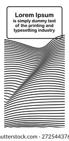 Líneas onduladas Abstractas Rayas blancas y negras para la Plantilla del diseño de la cubierta