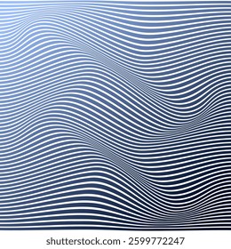 ABSTRACT WAVY LINES BLUE GRADIENT COLOR PATTERN BACKGROUND. GOOD FOR POSTER, WALLPAPER, COVER, FRAME, FLYER, SOCIAL MEDIA, GREETING CARD