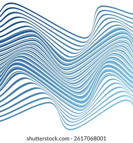 ABSTRACT WAVY LINES BLUE GRADIENT COLOR PATTERN BACKGROUND. GOOD FOR POSTER, WALLPAPER, COVER, FRAME, FLYER, SOCIAL MEDIA, GREETING CARD