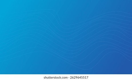 ABSTRACT WAVY LINES BLUE GRADIENT COLOR PATTERN BACKGROUND. GOOD FOR POSTER, WALLPAPER, COVER, FRAME, FLYER, SOCIAL MEDIA, GREETING CARD