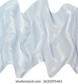 ABSTRACT WAVY LINES BLUE GRADIENT COLOR PATTERN BACKGROUND. GOOD FOR POSTER, WALLPAPER, COVER, FRAME, FLYER, SOCIAL MEDIA, GREETING CARD