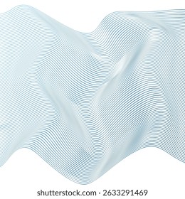 ABSTRACT WAVY LINES BLUE GRADIENT COLOR PATTERN BACKGROUND. GOOD FOR POSTER, WALLPAPER, COVER, FRAME, FLYER, SOCIAL MEDIA, GREETING CARD
