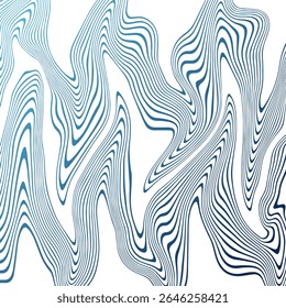ABSTRACT WAVY LINES BLUE GRADIENT COLOR PATTERN BACKGROUND. GOOD FOR POSTER, WALLPAPER, COVER, FRAME, FLYER, SOCIAL MEDIA, GREETING CARD