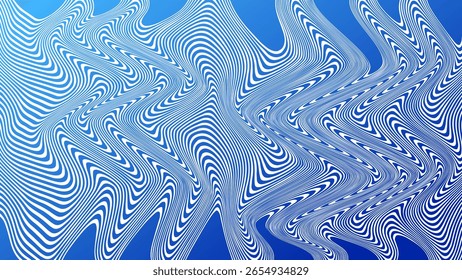 LÍNEAS ONDULADAS Abstractas FONDO DE PATRÓN DE COLOR DE GRADIENTE AZUL. BUENO PARA CARTEL, FONDO DE PANTALLA, CUBIERTA, MARCO, VOLANTE, REDES SOCIALES, TARJETA DE FELICITACIÓN
