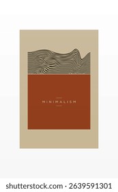 Abstract Wavy Lines Boho Wall Art Decor. Printable Boho Wall Art Poster