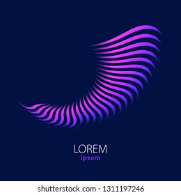Abstract wavy lines colorful background. Vector illustration. Motion concept.