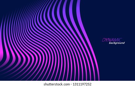 Abstract wavy lines colorful background. Vector illustration. Motion concept.