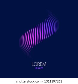 Abstract wavy lines colorful background. Vector illustration. Motion concept.