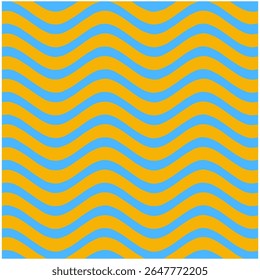 Abstract Wavy Lines Curvy Background Summer Design Vector Template