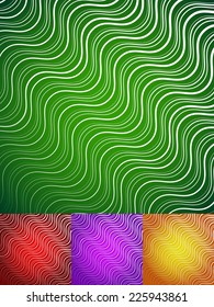 Abstract wavy lines with deep and intense colors. Abstract vector background set #1 rounded lines