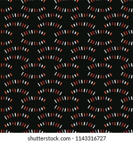 Abstract Wavy Lines Doodle Shapes, Vector Pattern Background Seamless,Hand Drawn Geometric Illustration for Trendy Home Decor, Invitation, Gift Wrap, Fashion Prints & Modern Stationery, Black Red Grey