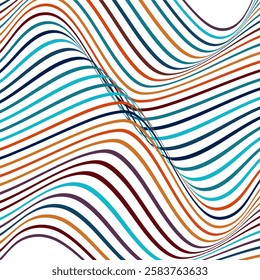 ABSTRACT WAVY LINES FLAT COLOR PATTERN BACKGROUND. GOOD FOR POSTER, WALLPAPER, COVER, FRAME, FLYER, SOCIAL MEDIA, GREETING CARD