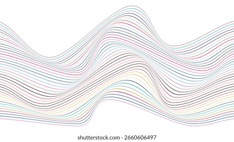 ABSTRACT WAVY LINES FLAT COLOR PATTERN BACKGROUND. GOOD FOR POSTER, WALLPAPER, COVER, FRAME, FLYER, SOCIAL MEDIA, GREETING CARD