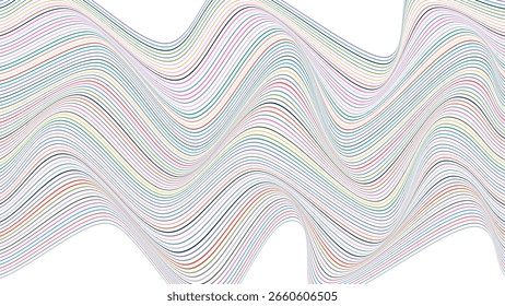 FONDO DE PATRÓN DE COLOR PLANO DE LÍNEAS ONDULADAS Abstractas. BUENO PARA CARTEL, FONDO DE PANTALLA, CUBIERTA, MARCO, VOLANTE, REDES SOCIALES, TARJETA DE FELICITACIÓN