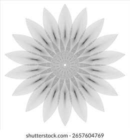 Líneas onduladas Abstractas Patrón de ondas florales Elemento de semitono redondo.
