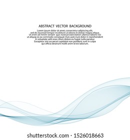 Abstract wavy lines in the form of a wave. Vector illustration of smoke or water
