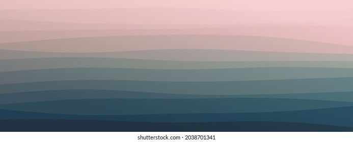 abstract wavy lines geometric trendy gradient  background natural dark green combined color. Modern template for poster business card landing page website. vector illustration eps 10