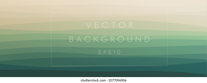 líneas onduladas abstractas fondo de degradado geométrico de moda natural color combinado verde oscuro. Plantilla moderna para el sitio web de la página de inicio de la tarjeta de presentación de carteles. ilustración vectorial eps 10