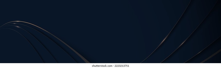 Abstract wavy lines with gold and royal blue. Luxury background. Vector illustration