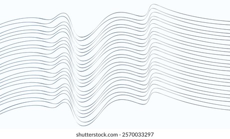 ABSTRACT WAVY LINES GRADIENT BLUE COLOR PATTERN BACKGROUND. GOOD FOR POSTER, WALLPAPER, COVER, FRAME, FLYER, SOCIAL MEDIA, GREETING CARD