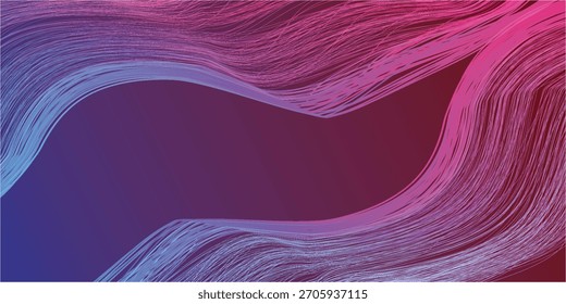 Abstract Wavy Lines in Gradient Colors, Artistic and Modern Desi