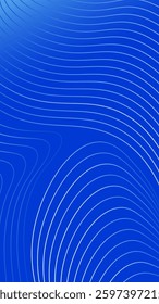 Abstract wavy lines and gradient shades of blue create a modern and dynamic pattern.