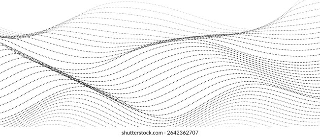 Abstract Wavy Lines in Gray Tones