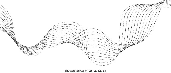 Abstract Wavy Lines in Gray Tones