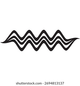 Líneas onduladas Abstractas Vector Horizontal de borde o divisor