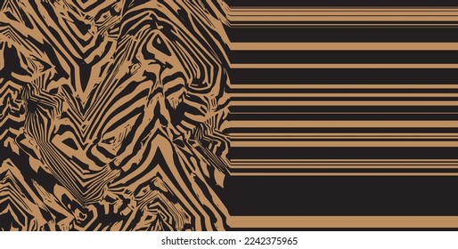 Abstract wavy lines modern marble pattern. geometric striped waves art design. for scarf, marble, fabric, dress, card, banner, template, cover, rug, textile. fashion and home design. zebra skin style.