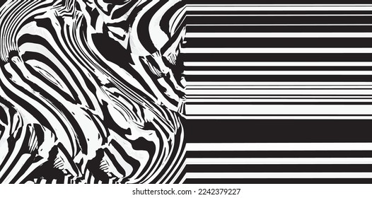 líneas onduladas abstractas con motivos modernos de mármol. ondas de rayas geométricas, diseño de arte, pañuelo, mármol, tela, ropa, vestimenta, impresión digital. moda y diseño casero. estilo de piel de cebra.