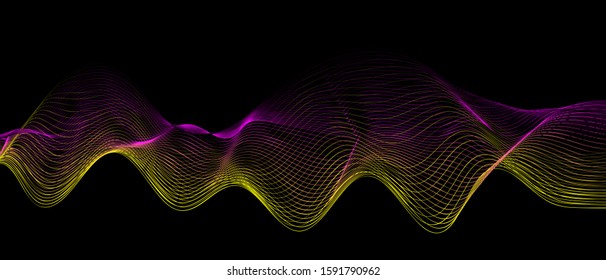abstract wavy lines modern vector background