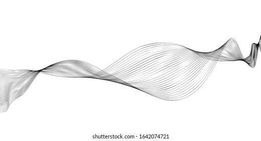 abstract wavy lines modern vector background