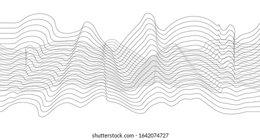 abstract wavy lines modern vector background