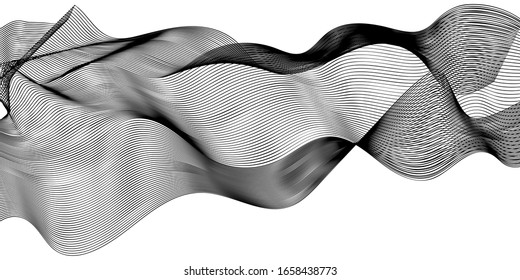 abstract wavy lines modern vector background