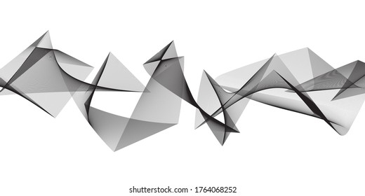 abstract wavy lines modern vector background