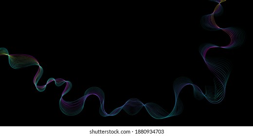 abstract wavy lines modern vector background
