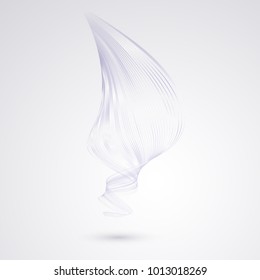 Abstract wavy lines on a light background Futuristic technology illustration design The pattern of the wave line Abstract modern background for advertising templates web business Design element Vector