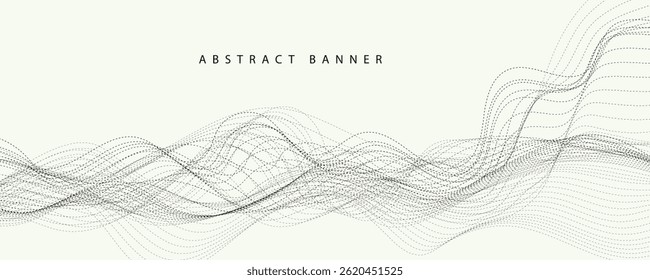 Abstract Wavy Lines on Light Gray Background