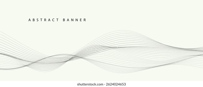 Abstract Wavy Lines on Light Gray Background
