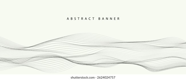 Abstract Wavy Lines on Light Gray Background