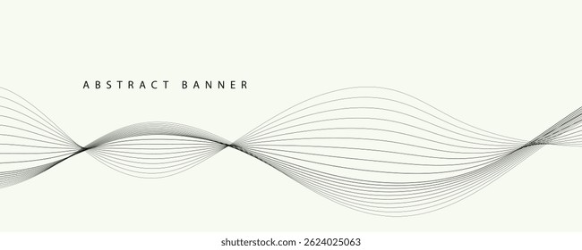 Abstract Wavy Lines on Light Gray Background