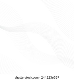 Abstract wavy lines on white background. Vector illustration for your design